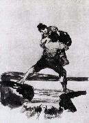 Francisco de goya y Lucientes Peasant Carrying a Woman oil painting
